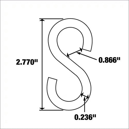 0.25 In. X 2.9 In. Stainless Steel Rope S-Hook